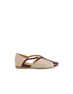 Simbal Patent Strap Two Tone Ballet Flats
