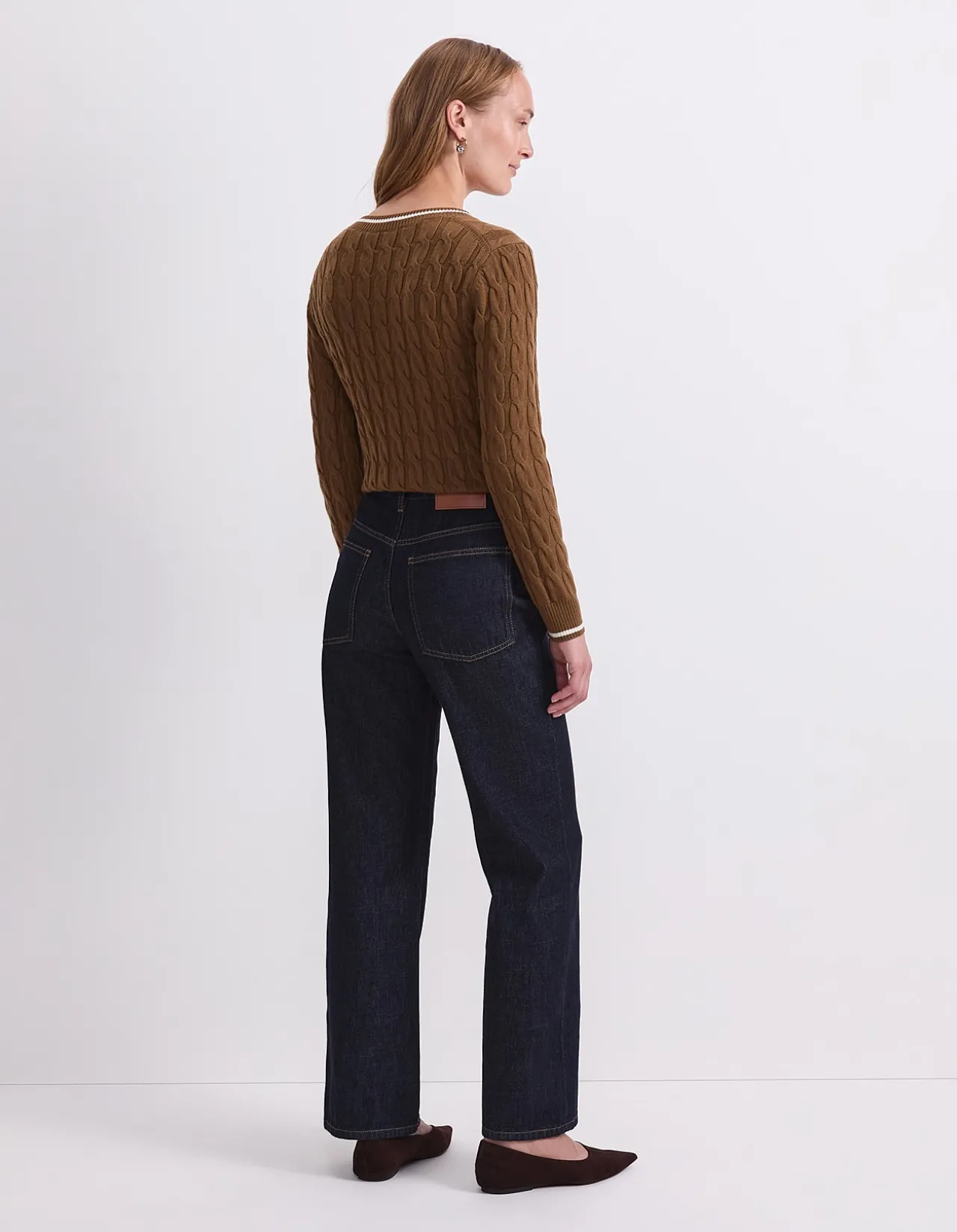 Simmi High Rise Straight Leg Cotton Jean