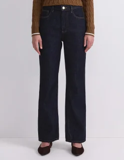 Simmi High Rise Straight Leg Cotton Jean