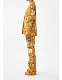 SINGLE BREASTED PEAK COLLAR BLAZER