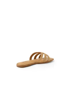 SIRUS Natural Woven Slide Sandals