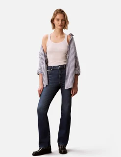 Skinny Boot Mid Rise Stretch Denim Jeans