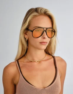 SKYVEIL BLACK AVIATOR SUNGLASSES