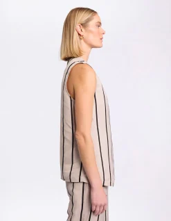S/L STRIPE WRAP SHIRT