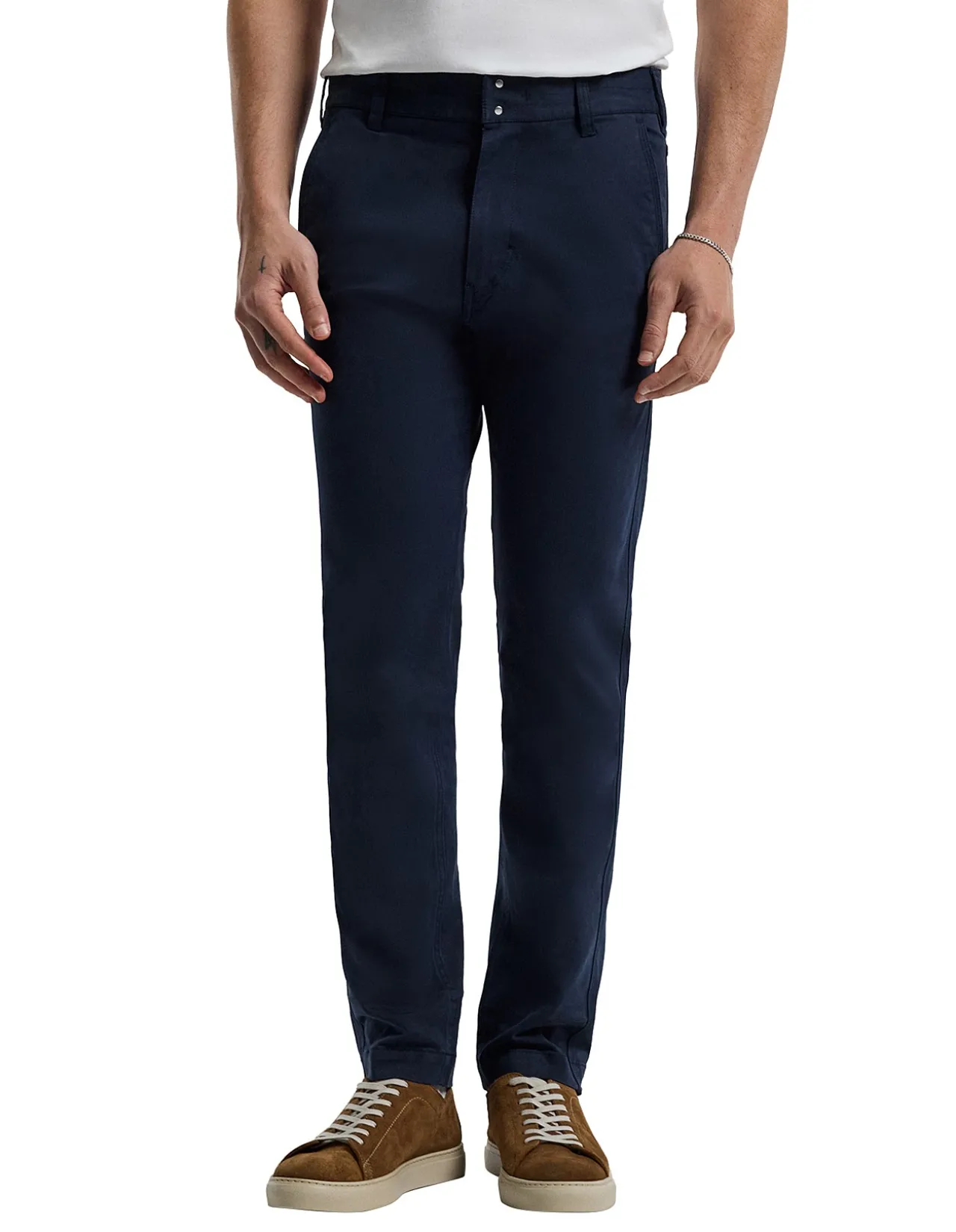 SLIM COTTON LYOCELL PANTS