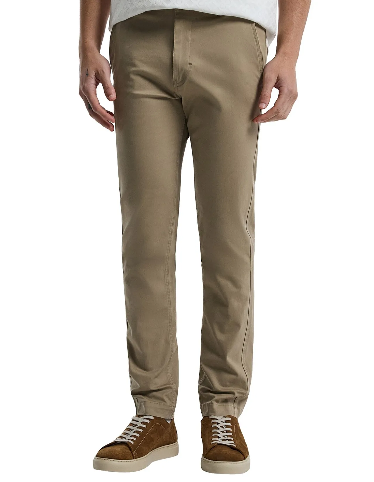 SLIM COTTON LYOCELL PANTS