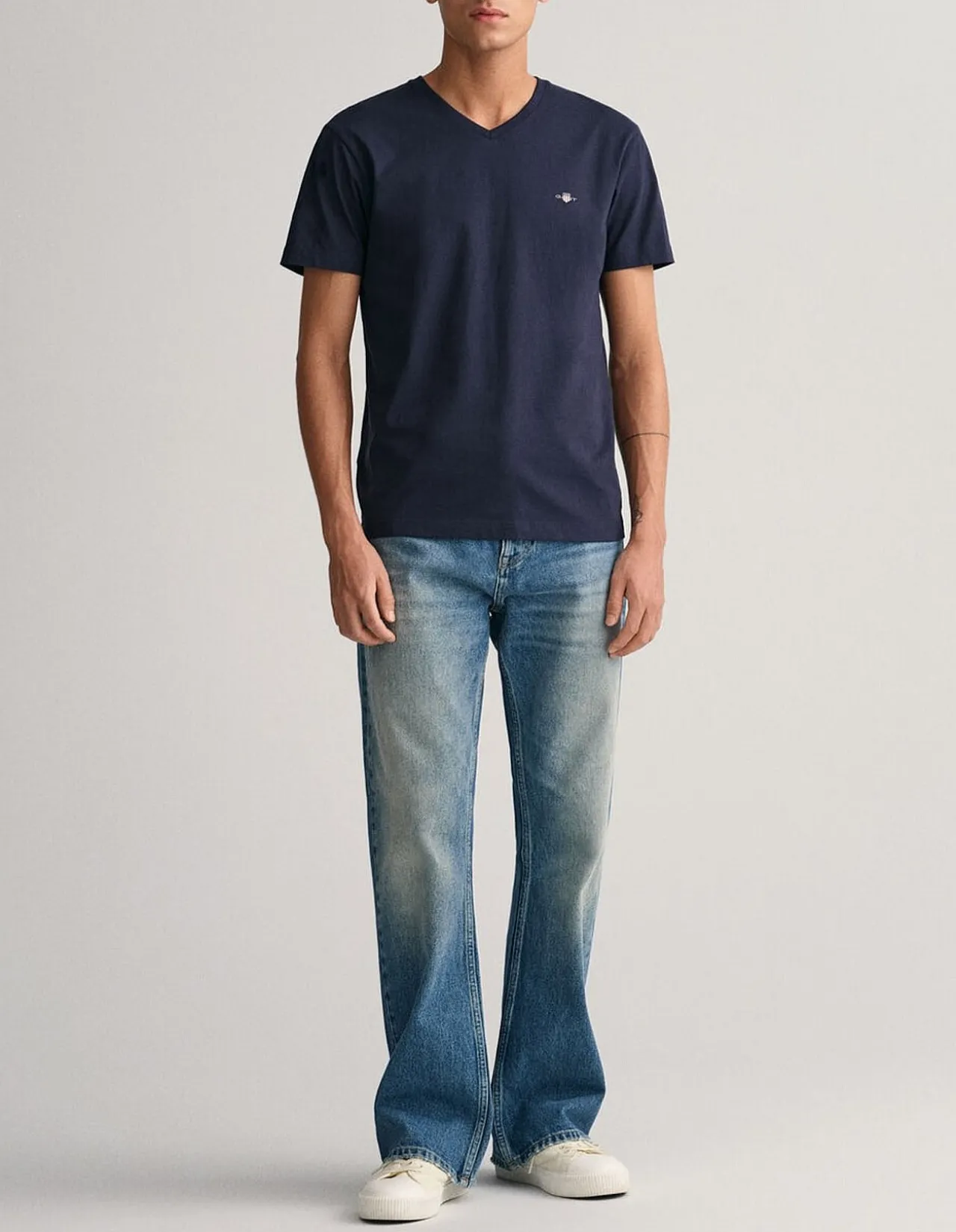 Slim Fit Shield V-Neck T-Shirt