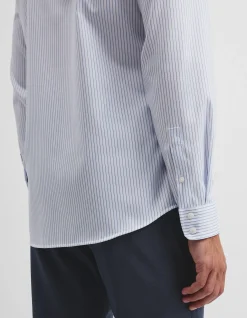 Slim Fit Stripe Travel Shirt