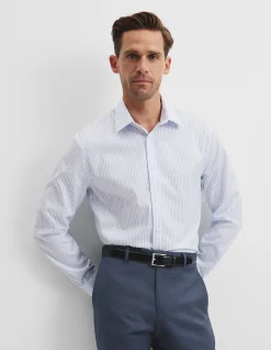 Slim Fit Stripe Travel Shirt