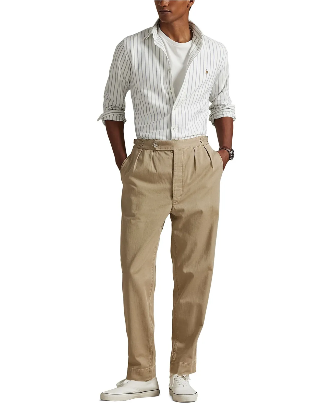 Slim Fit Striped Oxford Shirt