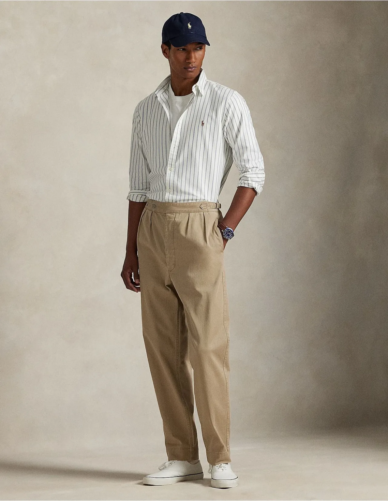 Slim Fit Striped Oxford Shirt