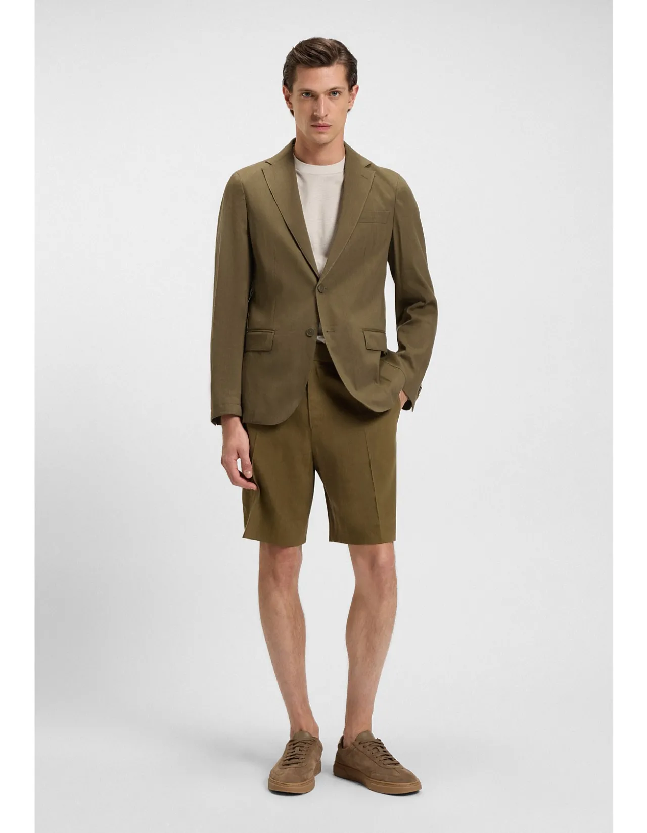 Slim-fit jacket in a linen blend