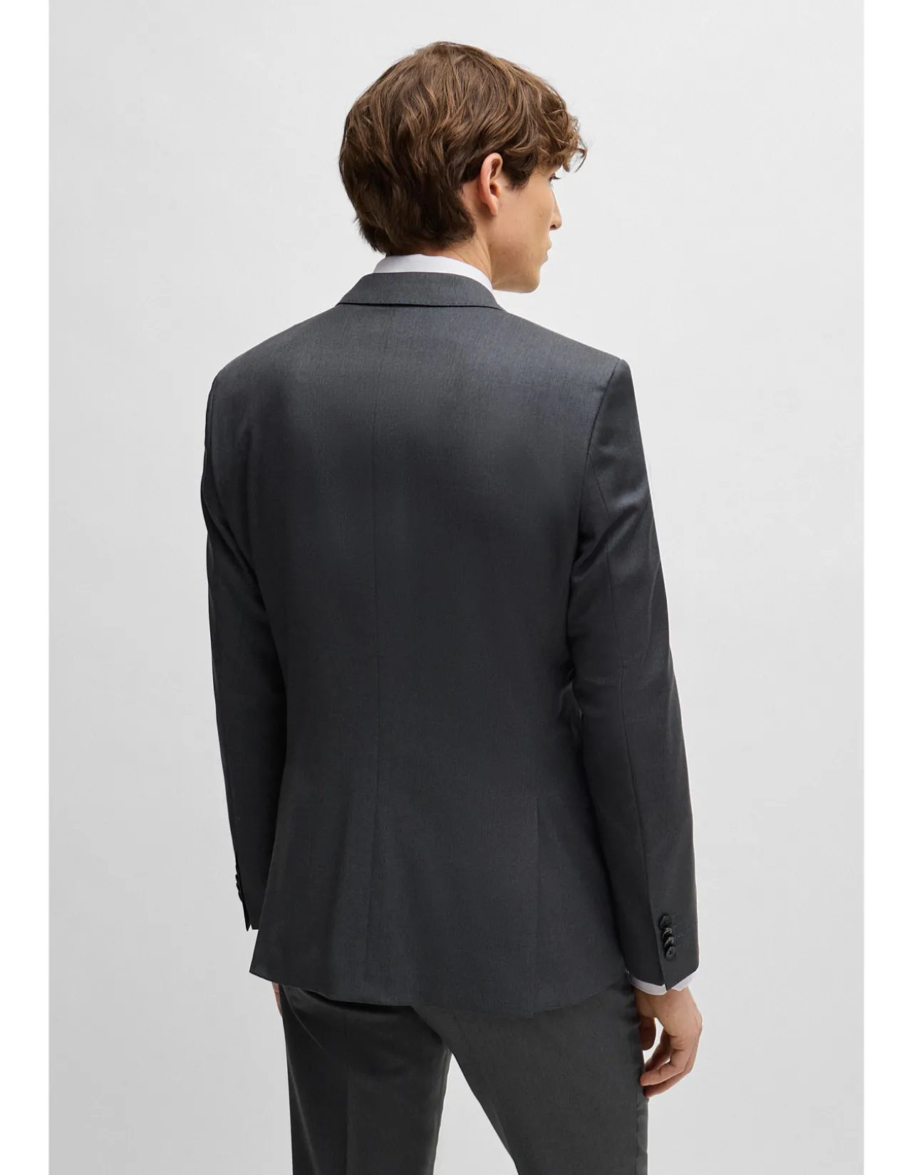 Slim-Fit Jacket in Virgin-Wool Serge
