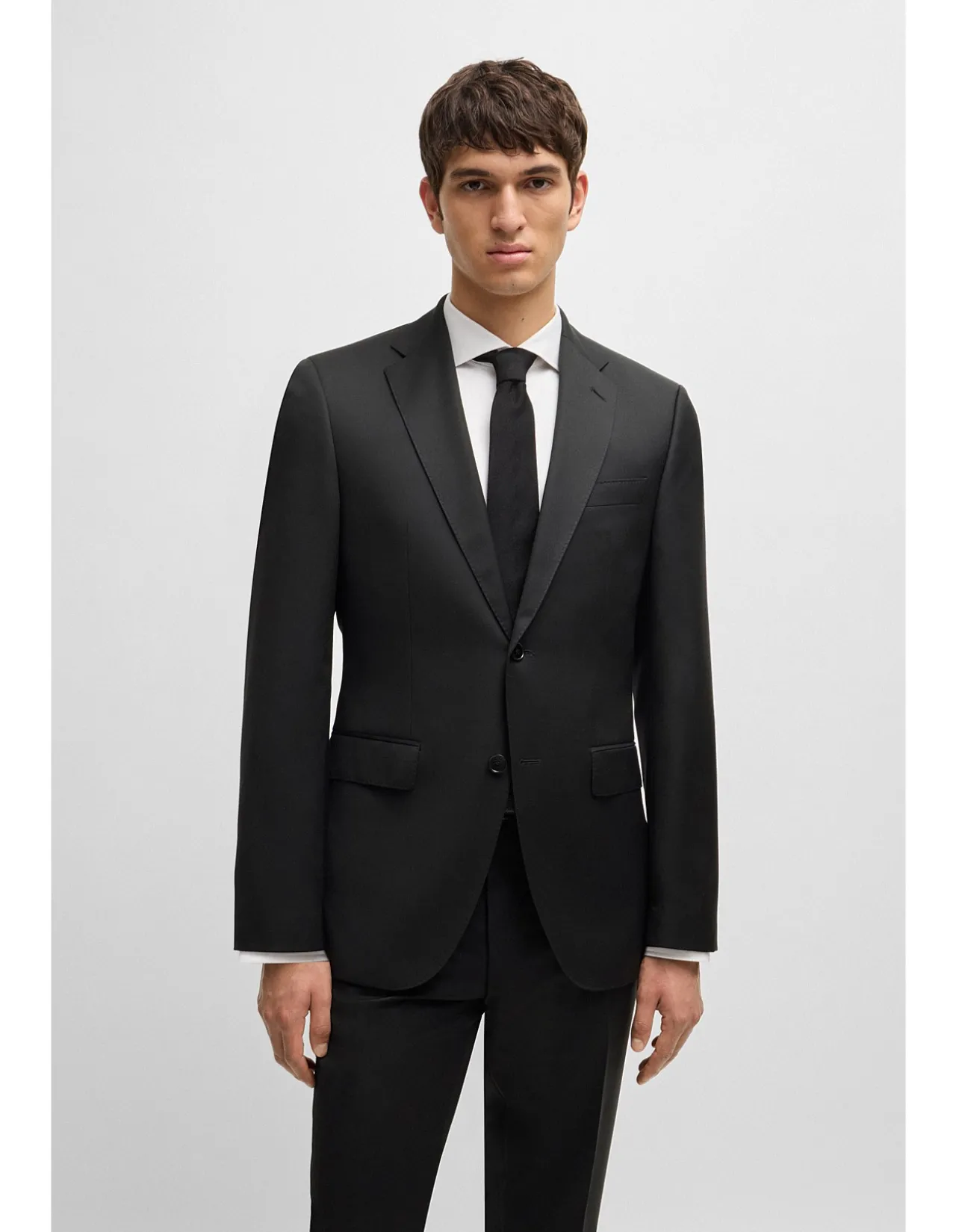 Slim-Fit Jacket in Virgin-Wool Serge