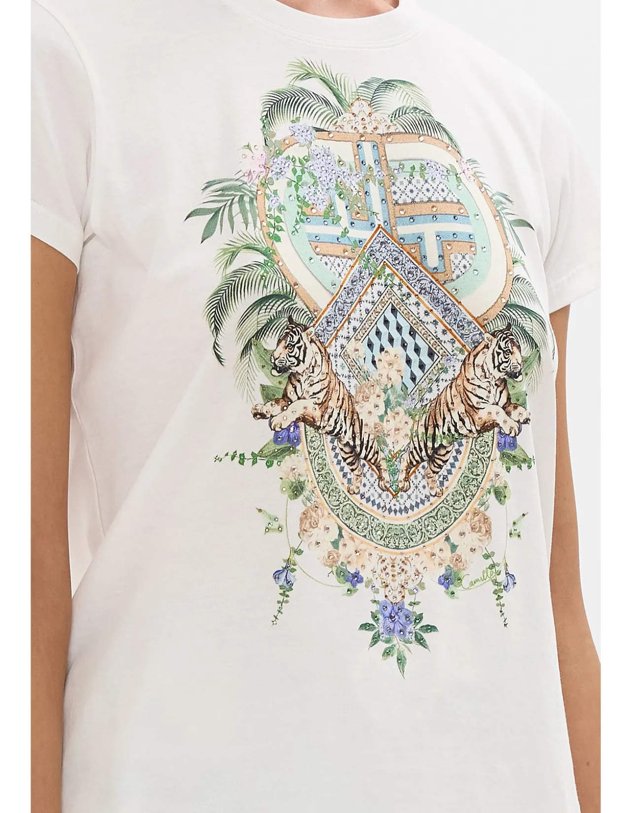 SLIM FIT ROUND NECK T-SHIRT - WHITE