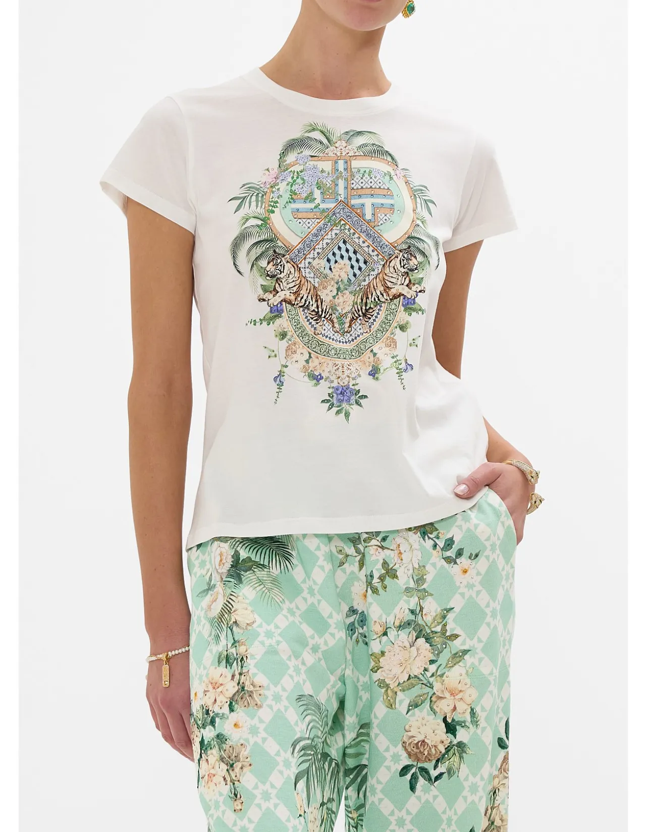 SLIM FIT ROUND NECK T-SHIRT - WHITE
