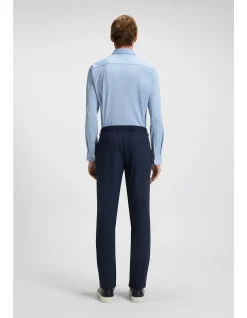 Slim-fit shirt in structured performance-stretch fabric