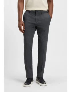 Slim-fit trousers in brushed herringbone
