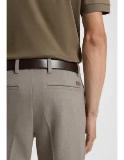 Slim-fit trousers in brushed herringbone