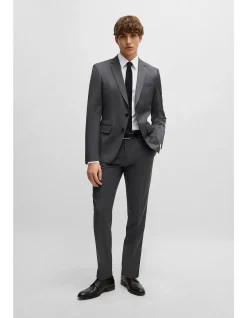 Slim-Fit Trousers in Virgin-Wool Serge