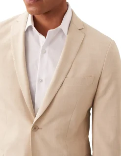 SLIM SUIT JACKET SHARKSKIN SLUB