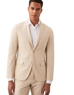 SLIM SUIT JACKET SHARKSKIN SLUB