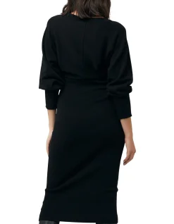 Sloane Knit Dress with Batwing Sleeves