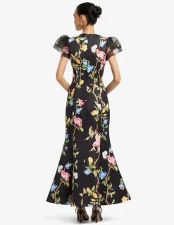 Sofia Embellished Puff Sleeve Maxi Dress