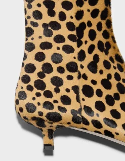 SOFIE LEO PRINT PONYHAIR BOOTIE