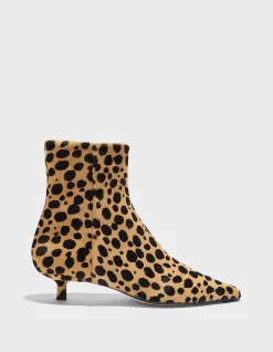 SOFIE LEO PRINT PONYHAIR BOOTIE
