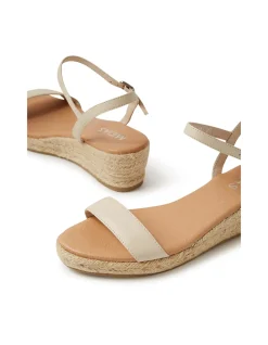 Sofi Milk Leather Espadrilles