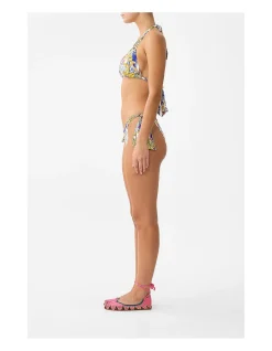 SOFT THICK TIE TRI BIKINI SET W EYELET TRIMS