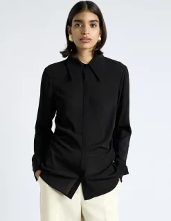 SOFT VISCOSE RUCHED SHIRT
