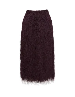 SOKNA FRINGED MIDI SKIRT