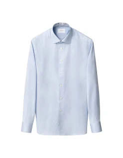 SOLID REGULAR FIT PAISLEY EFFECT SHIRT