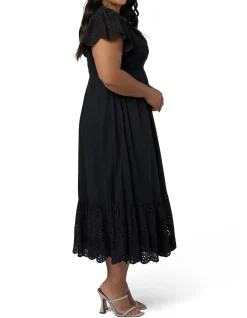 SOMETHING 4 OLIVIA-ANASTASIA BRODERIE MIDI DRESS