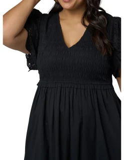 SOMETHING 4 OLIVIA-ANASTASIA BRODERIE MIDI DRESS
