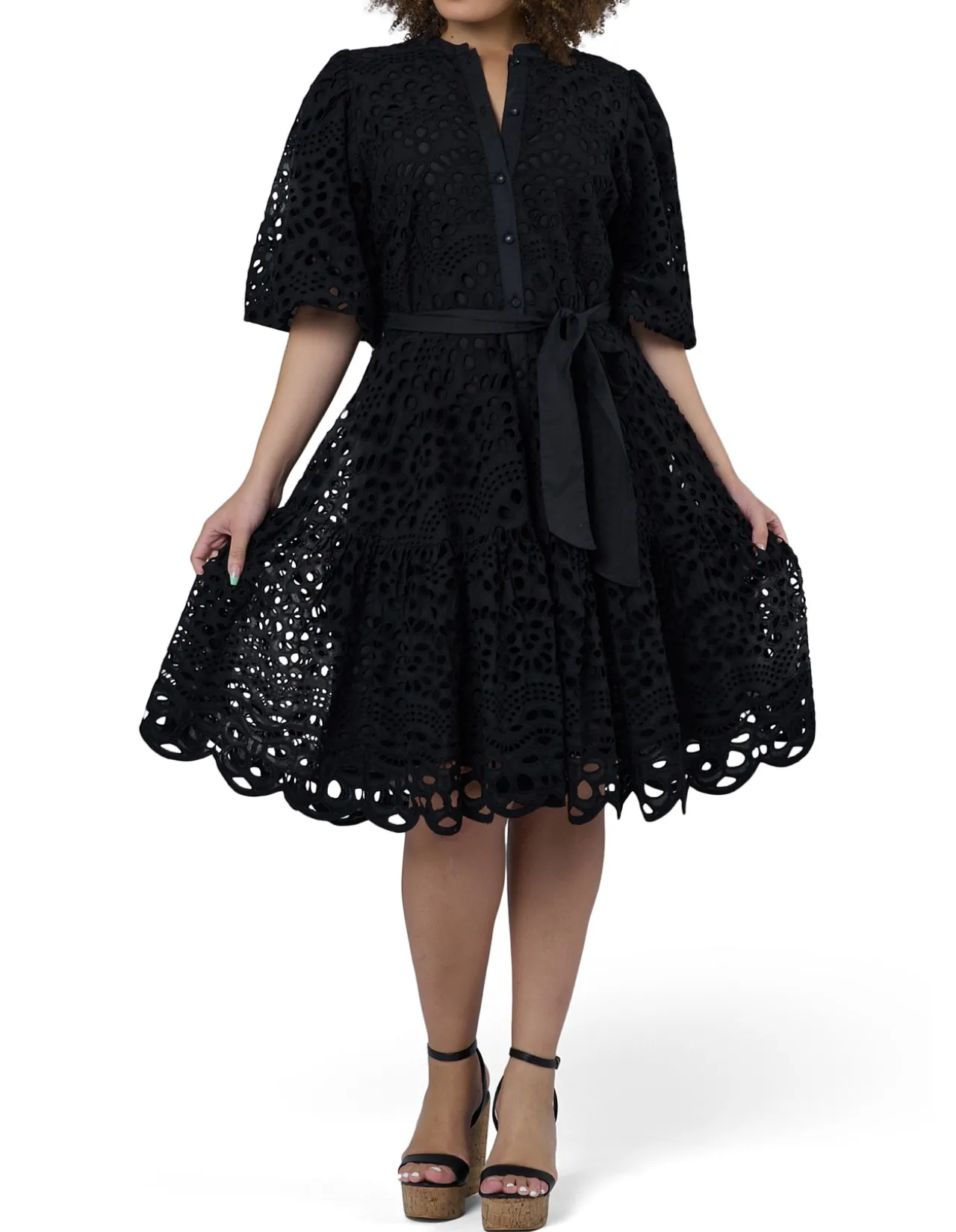 SOMETHING 4 OLIVIA-CLAUDIA BRODERIE DRESS