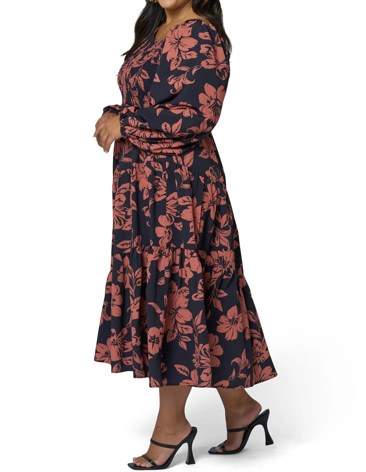 SOMETHING 4 OLIVIA - LAUREN ASYMMETRIC MIDI DRESS
