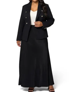 SOMETHING 4 OLIVIA-LUXE SATIN MAXI SKIRT
