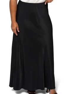SOMETHING 4 OLIVIA-LUXE SATIN MAXI SKIRT