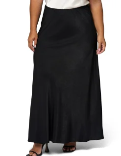 SOMETHING 4 OLIVIA-LUXE SATIN MAXI SKIRT
