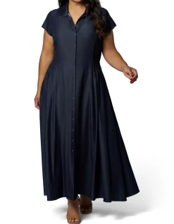 SOMETHING 4 OLIVIA-PAIGE MAXI SHIRT DRESS