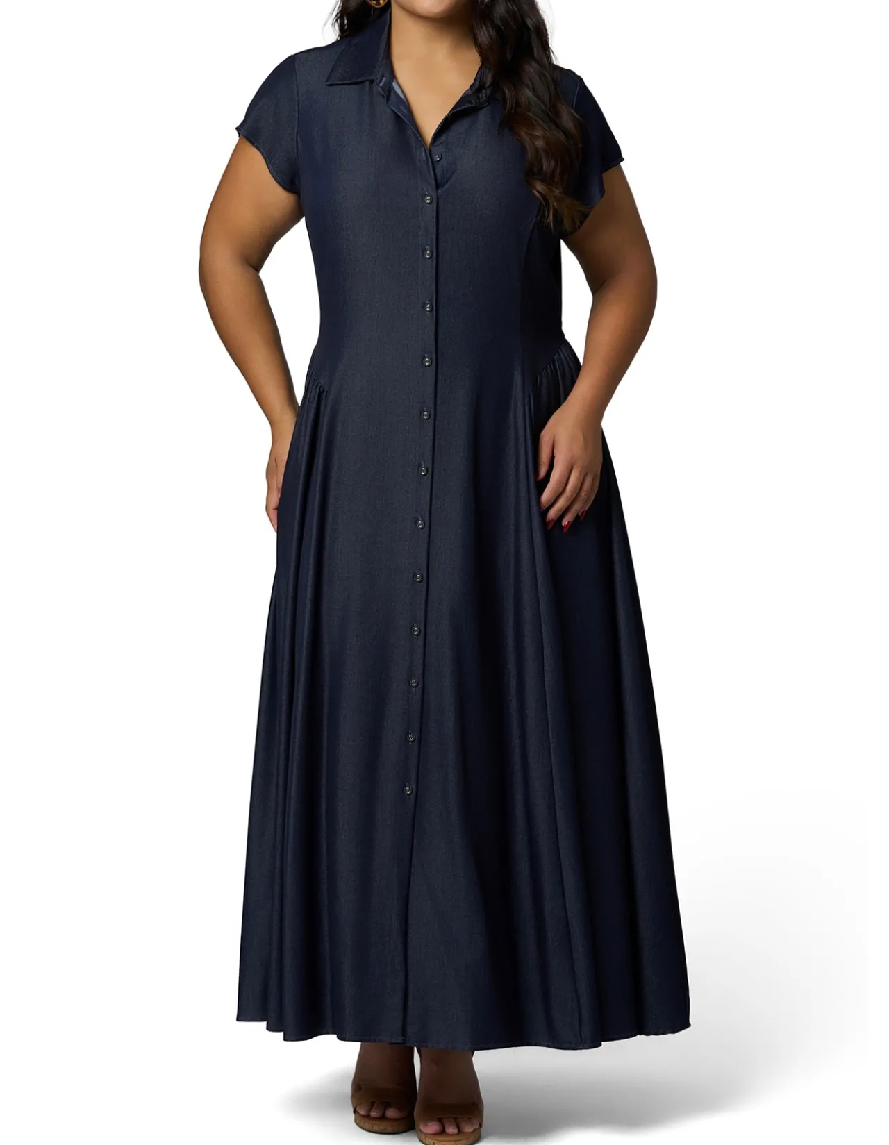 SOMETHING 4 OLIVIA-PAIGE MAXI SHIRT DRESS