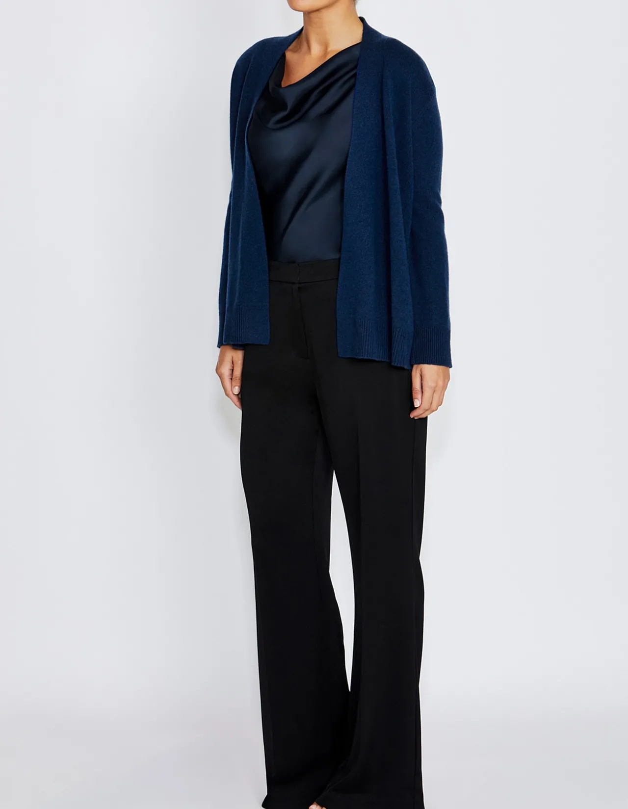 SOPHIA NAVY WOOL CASHMERE CARDIGAN