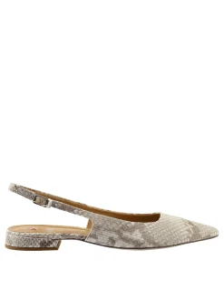Sophie Snakeskin Leather Slingback Flat