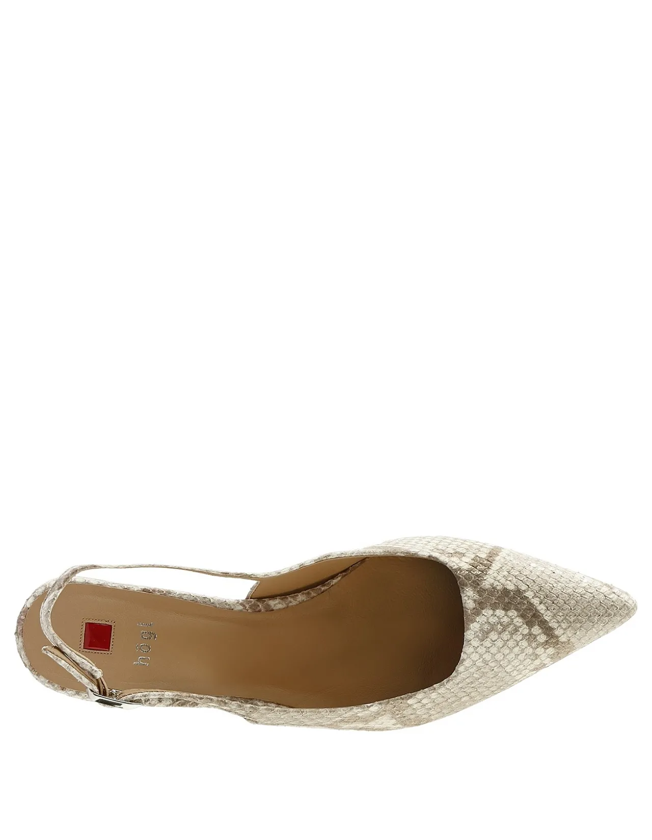 Sophie Snakeskin Leather Slingback Flat