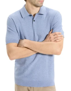 Soris Short-Sleeve Polo in Light Bilen