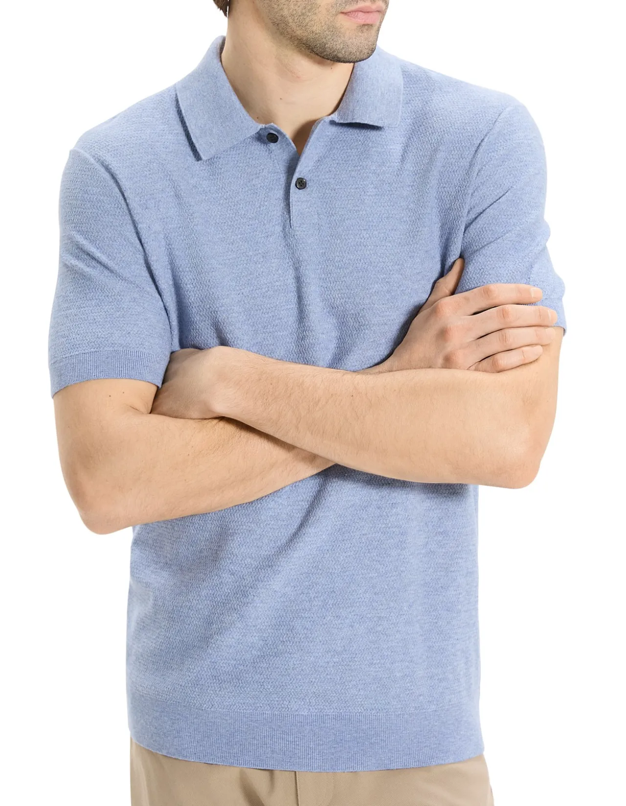 Soris Short-Sleeve Polo in Light Bilen