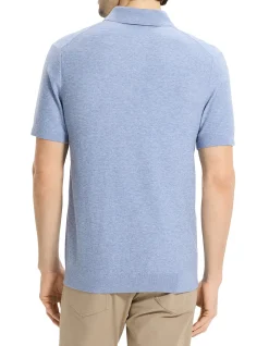 Soris Short-Sleeve Polo in Light Bilen